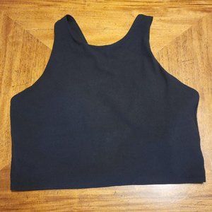 Athleta Black Crop Yoga Tank Top Size Large